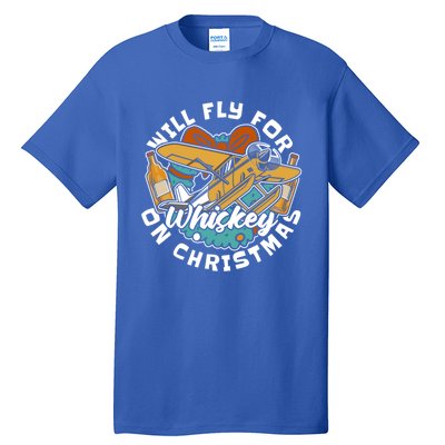 Aviator Whisky Aviation Airplane Aircraft Pilot Christmas Gift Tall T-Shirt