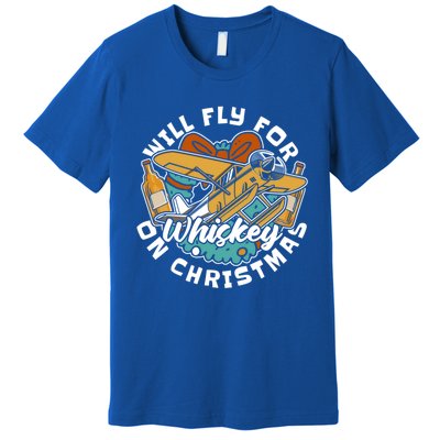 Aviator Whisky Aviation Airplane Aircraft Pilot Christmas Gift Premium T-Shirt