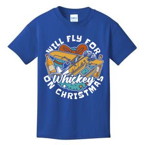 Aviator Whisky Aviation Airplane Aircraft Pilot Christmas Gift Kids T-Shirt