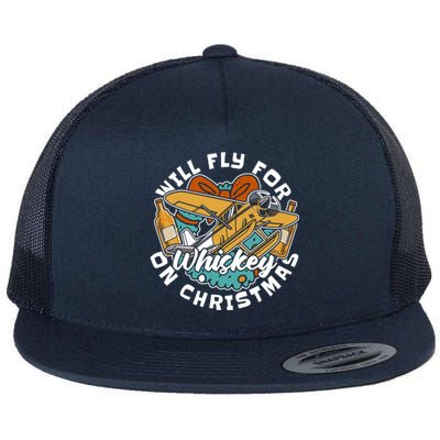 Aviator Whisky Aviation Airplane Aircraft Pilot Christmas Gift Flat Bill Trucker Hat