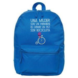 A Without A Is Like A Fish Without Bicycle 8 March Great Gift 16 in Basic Backpack