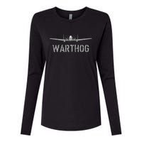 A10 Warthog Attack Jet A10 Thunderbolt Womens Cotton Relaxed Long Sleeve T-Shirt