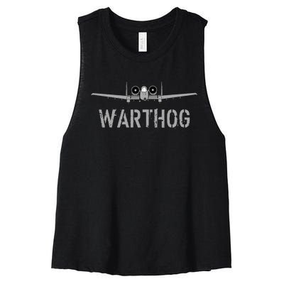 A10 Warthog Attack Jet A10 Thunderbolt Women's Racerback Cropped Tank