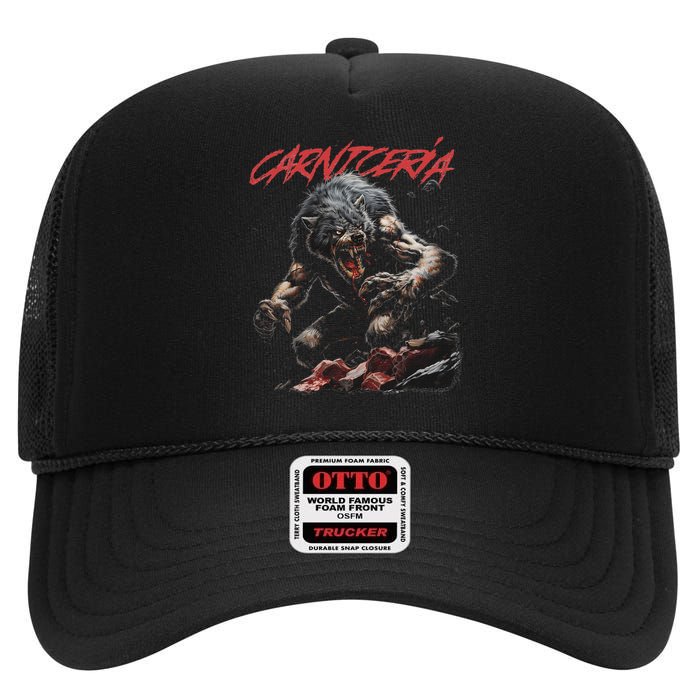 Angry Werewolf High Crown Mesh Back Trucker Hat