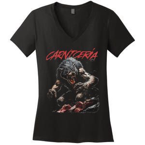 Angry Werewolf Women's V-Neck T-Shirt