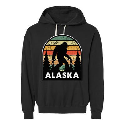 Alaska With A Bigfoot Or A Sasquatch Garment-Dyed Fleece Hoodie