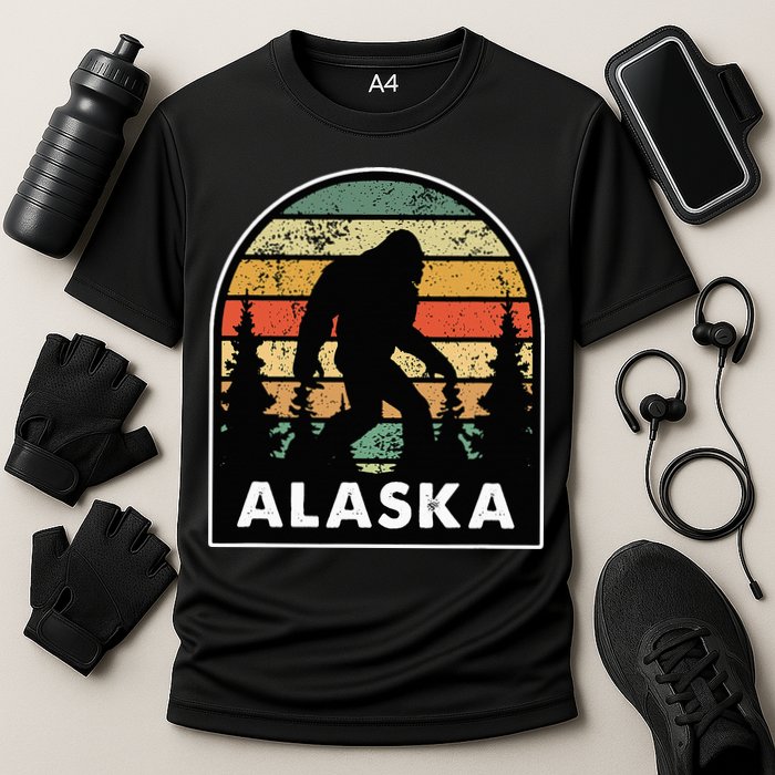 Alaska With A Bigfoot Or A Sasquatch Performance Shirt