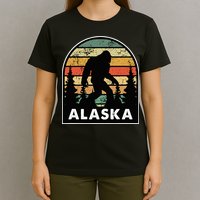 Alaska With A Bigfoot Or A Sasquatch T-Shirt