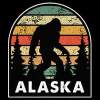 Alaska With A Bigfoot Or A Sasquatch Bucket Hat