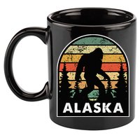 Alaska With A Bigfoot Or A Sasquatch 11oz C Handle Ceramic Mug