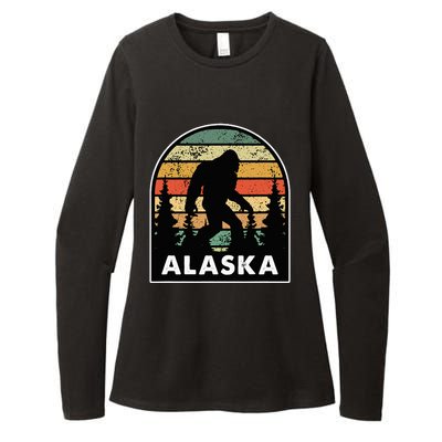 Alaska With A Bigfoot Or A Sasquatch Womens CVC Long Sleeve Shirt