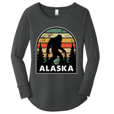 Alaska With A Bigfoot Or A Sasquatch Women's Perfect Tri Tunic Long Sleeve Shirt