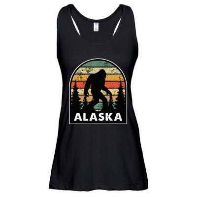 Alaska With A Bigfoot Or A Sasquatch Ladies Essential Flowy Tank