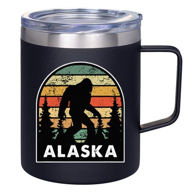 Alaska With A Bigfoot Or A Sasquatch 12oz Stainless Steel Coffee Mug
