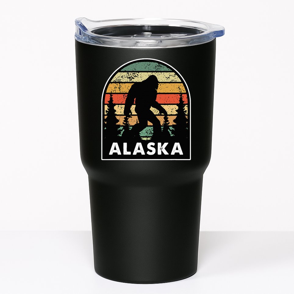 Alaska With A Bigfoot Or A Sasquatch Tumbler
