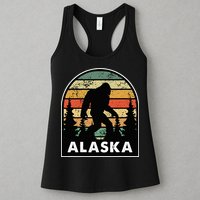 Alaska With A Bigfoot Or A Sasquatch Womens Tank Top