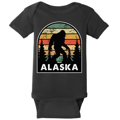 Alaska With A Bigfoot Or A Sasquatch Baby Bodysuit