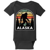 Alaska With A Bigfoot Or A Sasquatch Baby Bodysuit