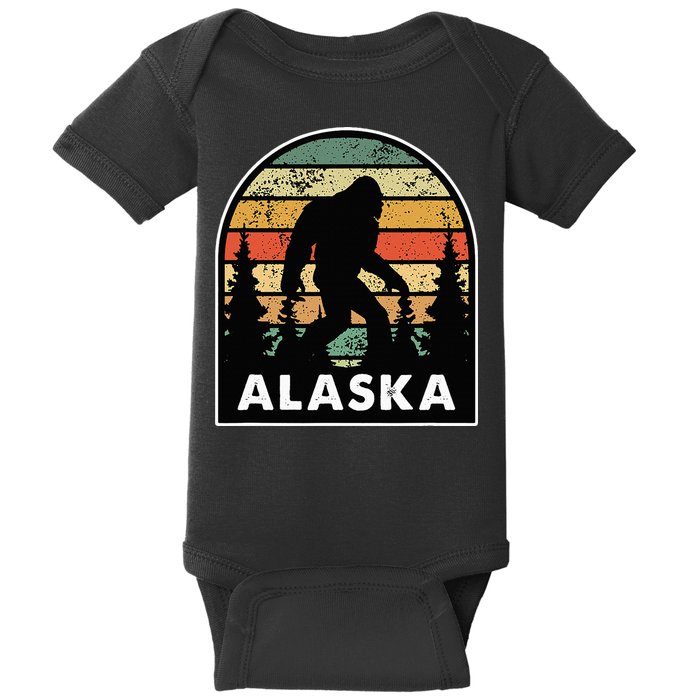 Alaska With A Bigfoot Or A Sasquatch Baby Bodysuit