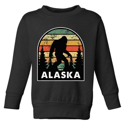 Alaska With A Bigfoot Or A Sasquatch Toddler Sweatshirt