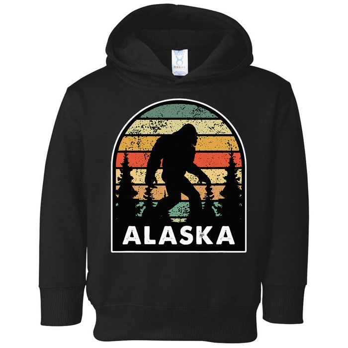 Alaska With A Bigfoot Or A Sasquatch Toddler Hoodie