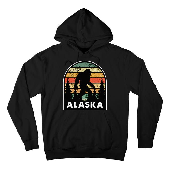 Alaska With A Bigfoot Or A Sasquatch Tall Hoodie
