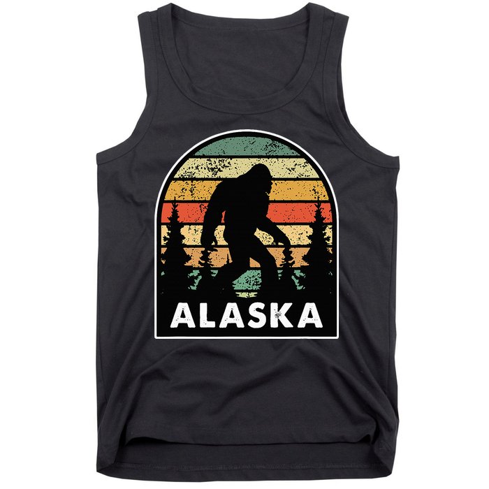 Alaska With A Bigfoot Or A Sasquatch Tank Top