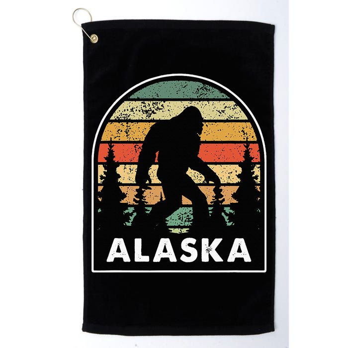 Alaska With A Bigfoot Or A Sasquatch Golf Towel