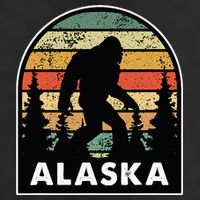 Alaska With A Bigfoot Or A Sasquatch Golf Towel
