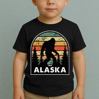 Alaska With A Bigfoot Or A Sasquatch Toddler T-Shirt