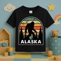 Alaska With A Bigfoot Or A Sasquatch Toddler T-Shirt
