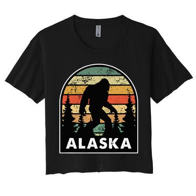 Alaska With A Bigfoot Or A Sasquatch Crop Top