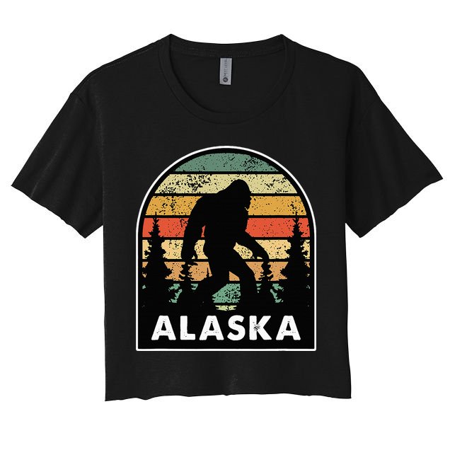 Alaska With A Bigfoot Or A Sasquatch Crop Top