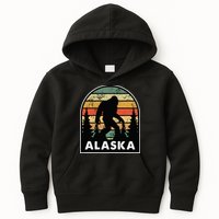 Alaska With A Bigfoot Or A Sasquatch Kids Hoodie