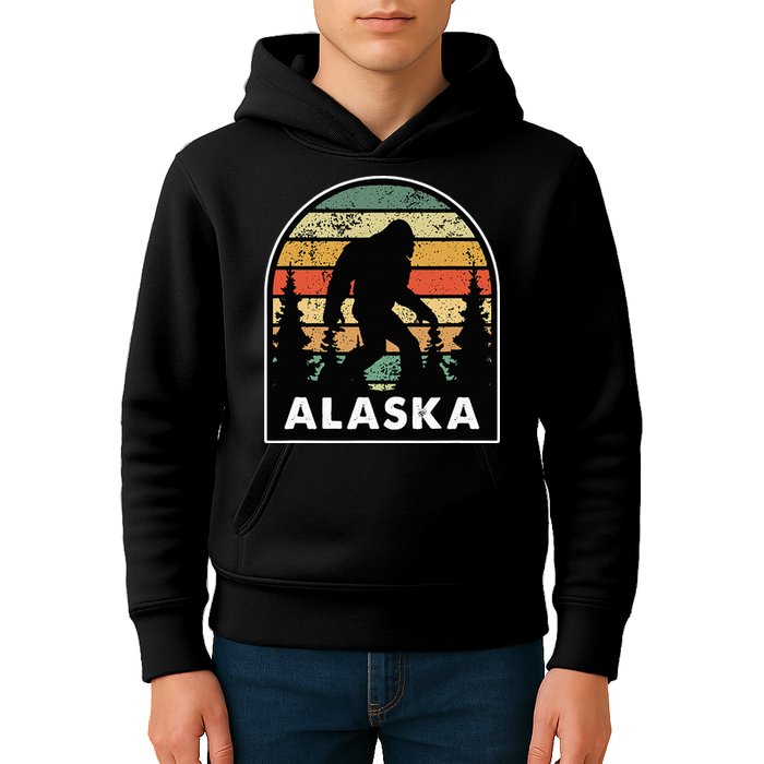 Alaska With A Bigfoot Or A Sasquatch Kids Hoodie