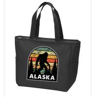 Alaska With A Bigfoot Or A Sasquatch Zip Tote Bag