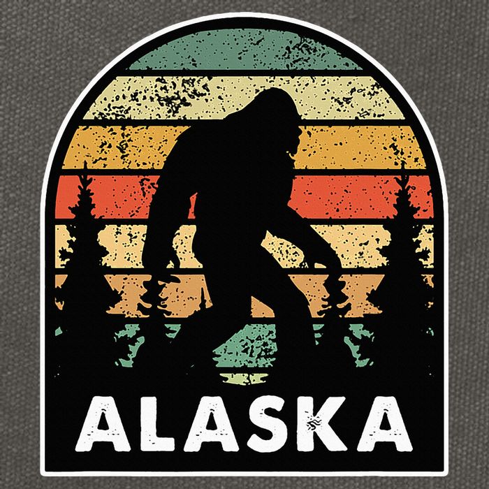 Alaska With A Bigfoot Or A Sasquatch Cotton Canvas Backpack