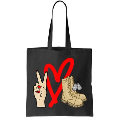 Army Wife Army Girlfriend Love Combat Boots Military Bag