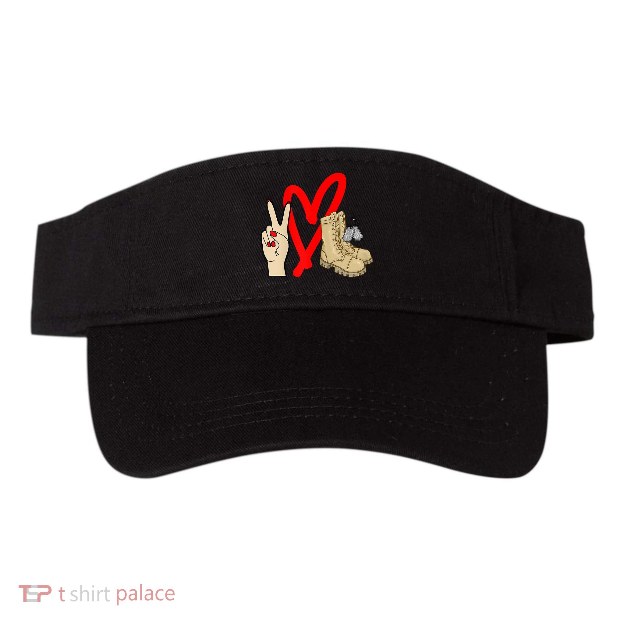 Army Wife Army Girlfriend Love Combat Boots Military Visor