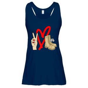 Army Wife Army Girlfriend Love Combat Boots Military Ladies Essential Flowy Tank