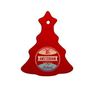 Amsterdam Windmill Ceramic Tree Ornament