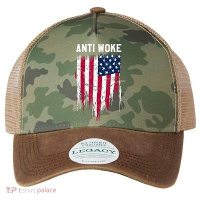 Anti Woke American Flag Patriotic Cancel Cancel Culture Legacy Tie Dye Trucker Hat