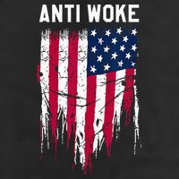 Anti Woke American Flag Patriotic Cancel Cancel Culture 7 Panel Mesh Trucker Snapback Hat