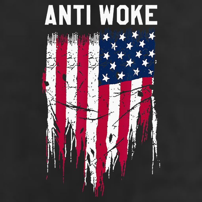 Anti Woke American Flag Patriotic Cancel Cancel Culture 7 Panel Mesh Trucker Snapback Hat