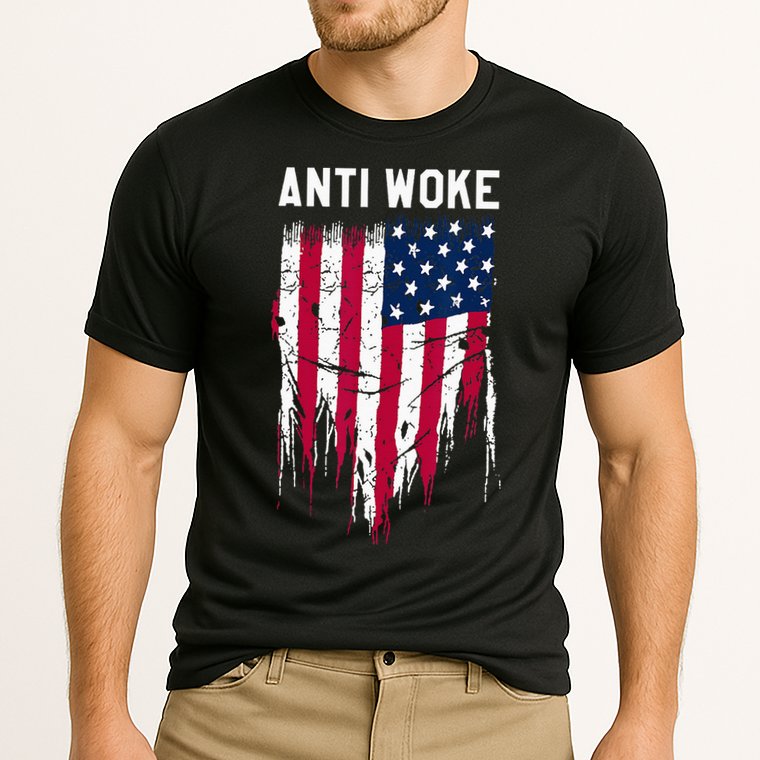 Anti Woke American Flag Patriotic Cancel Cancel Culture Cooling Performance Crew T-Shirt
