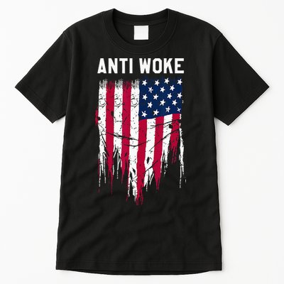 Anti Woke American Flag Patriotic Cancel Cancel Culture Tall T-Shirt