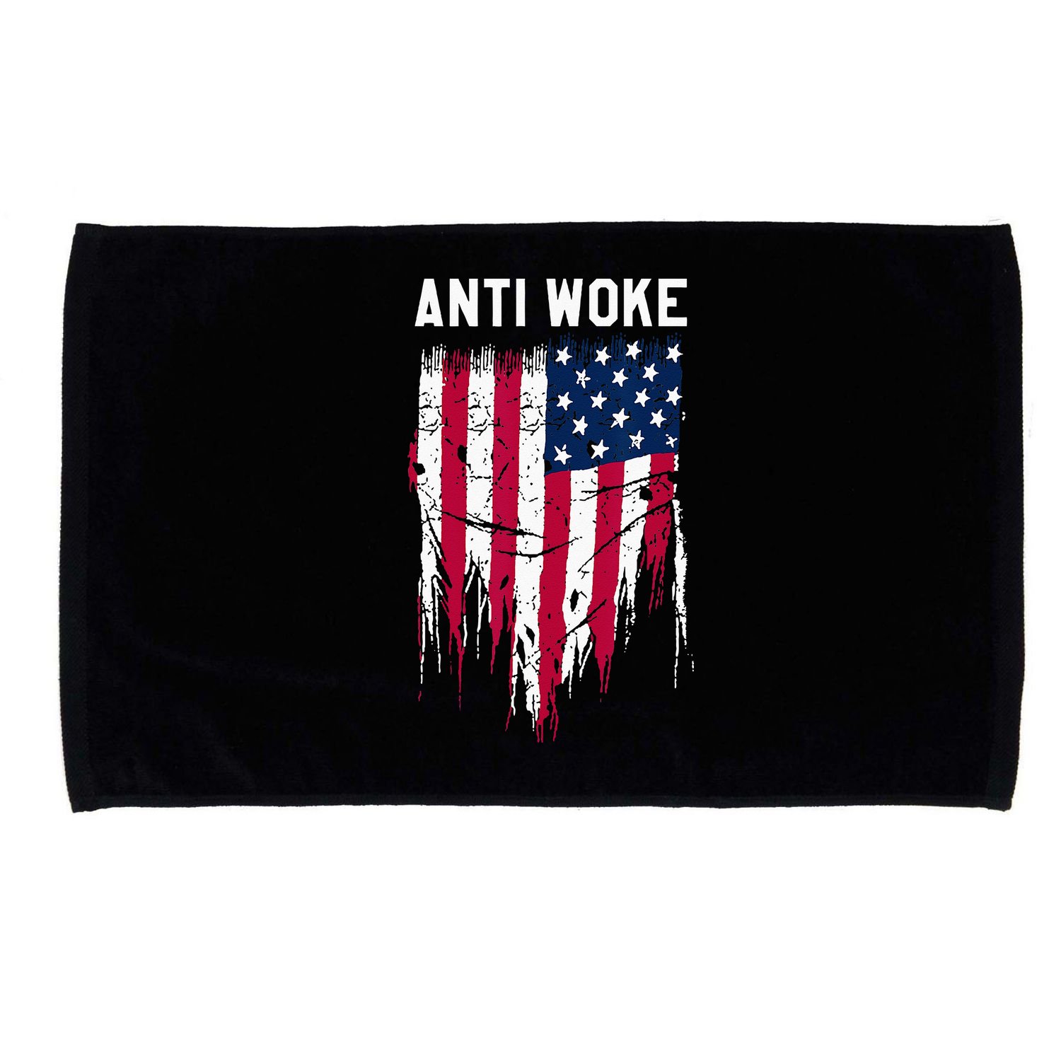 Anti Woke American Flag Patriotic Cancel Cancel Culture Microfiber Hand Towel