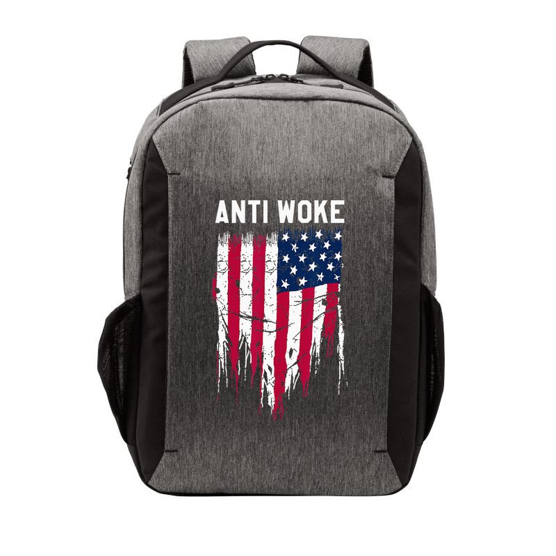 Anti Woke American Flag Patriotic Cancel Cancel Culture Vector Backpack