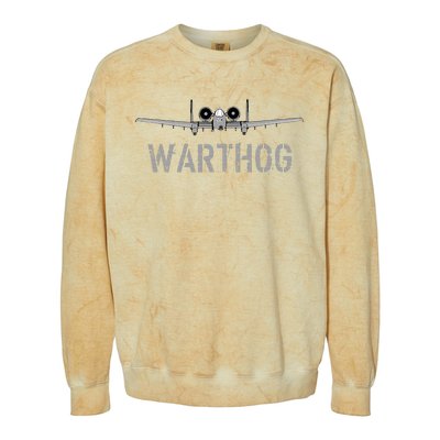 A10 Warthog Attack Jet A10 Thunderbolt Colorblast Crewneck Sweatshirt