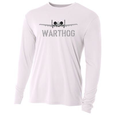 A10 Warthog Attack Jet A10 Thunderbolt Cooling Performance Long Sleeve Crew